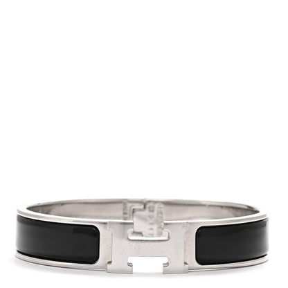 Hermes Enamel Narrow Clic Clac H Bracelet PM Black 1 of 4