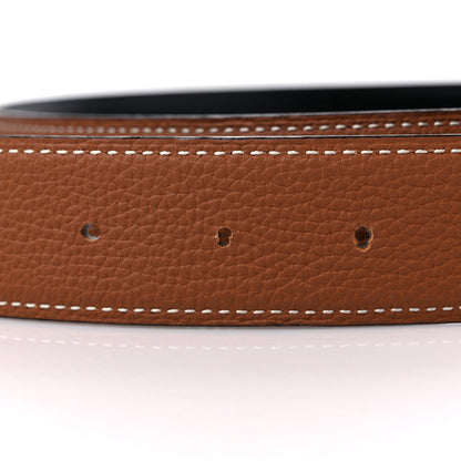Hermes Box Togo 32mm Inside H Belt 80 Black Gold 5 of 7