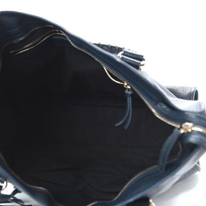 Balenciaga Chevre Gold Metallic Edge Hardware City Bleu Paon 5 of 10