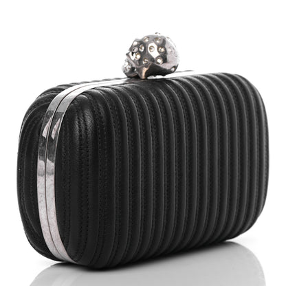 Alexander McQueen Calfskin Skull Box Clutch Black 3 of 9