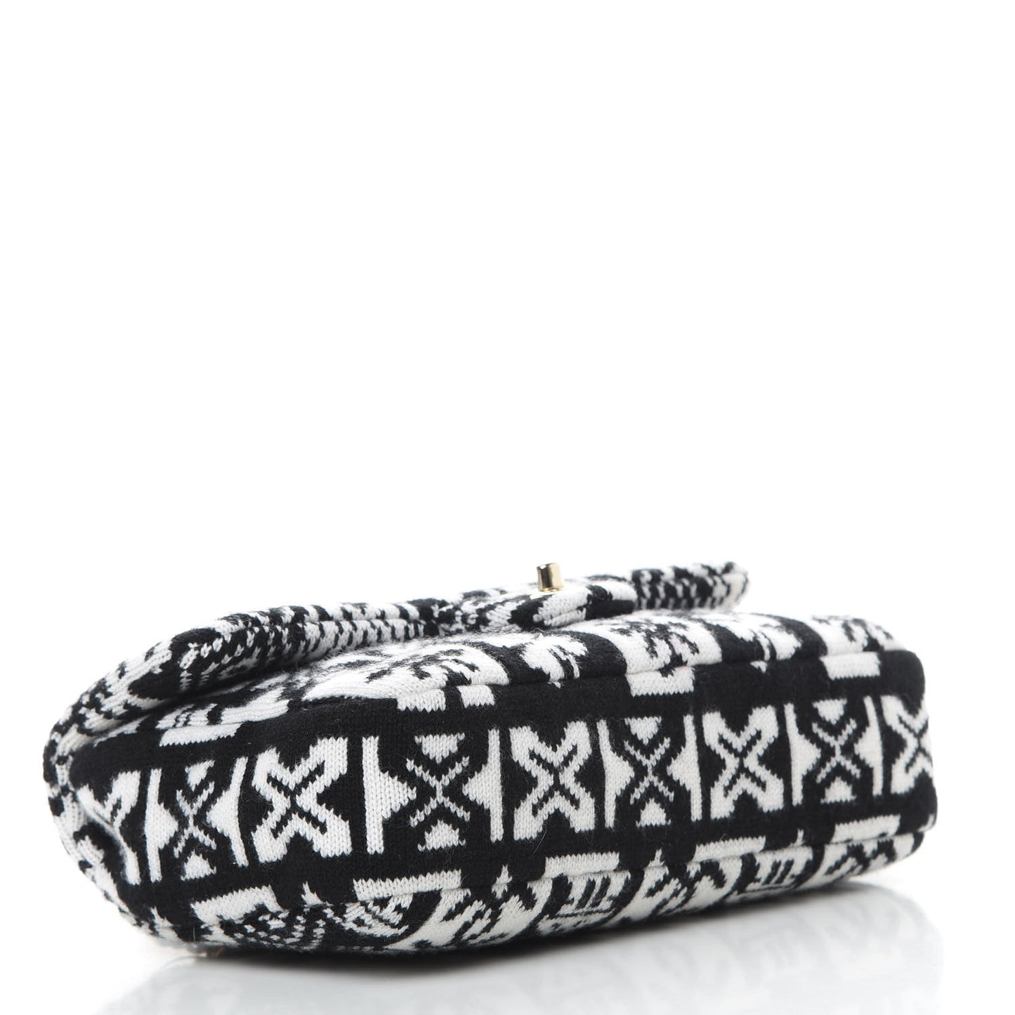 Cashmere Knit Coco Neige Flap Black White