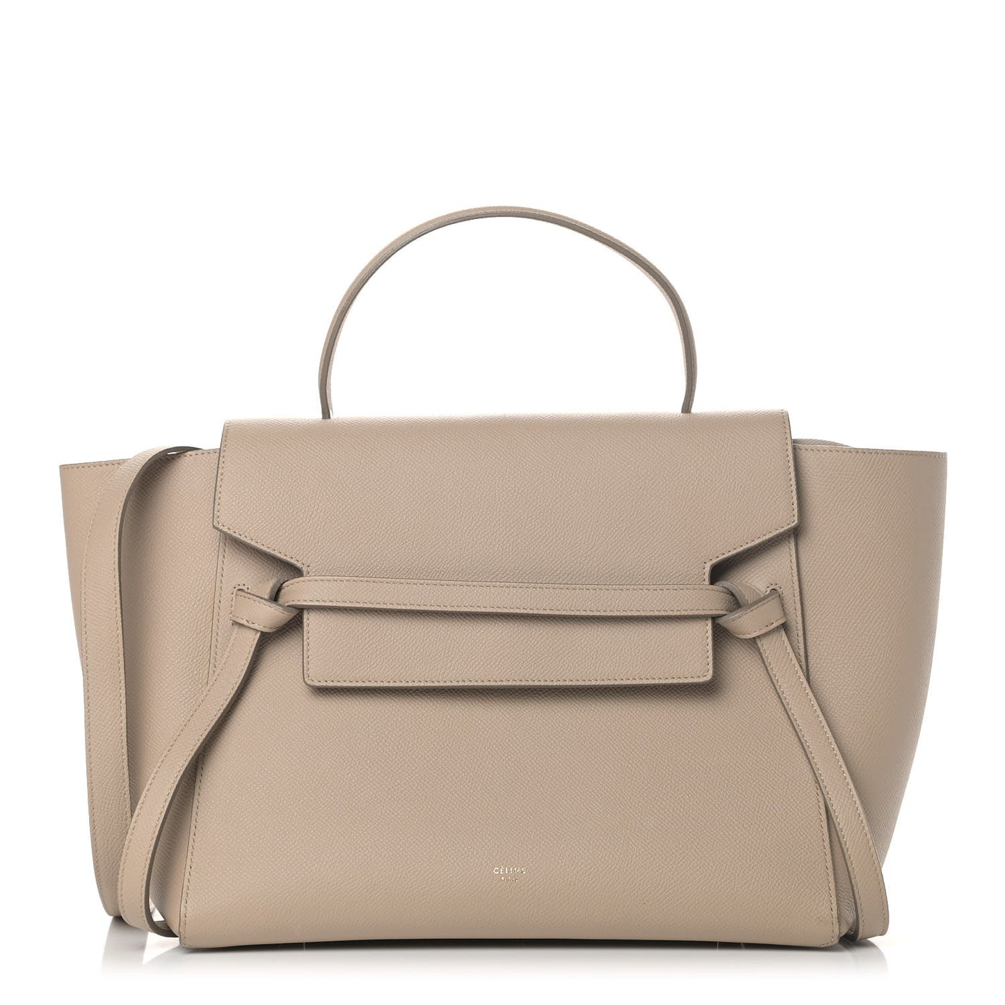 Grained Calfskin Mini Belt Bag Light Taupe