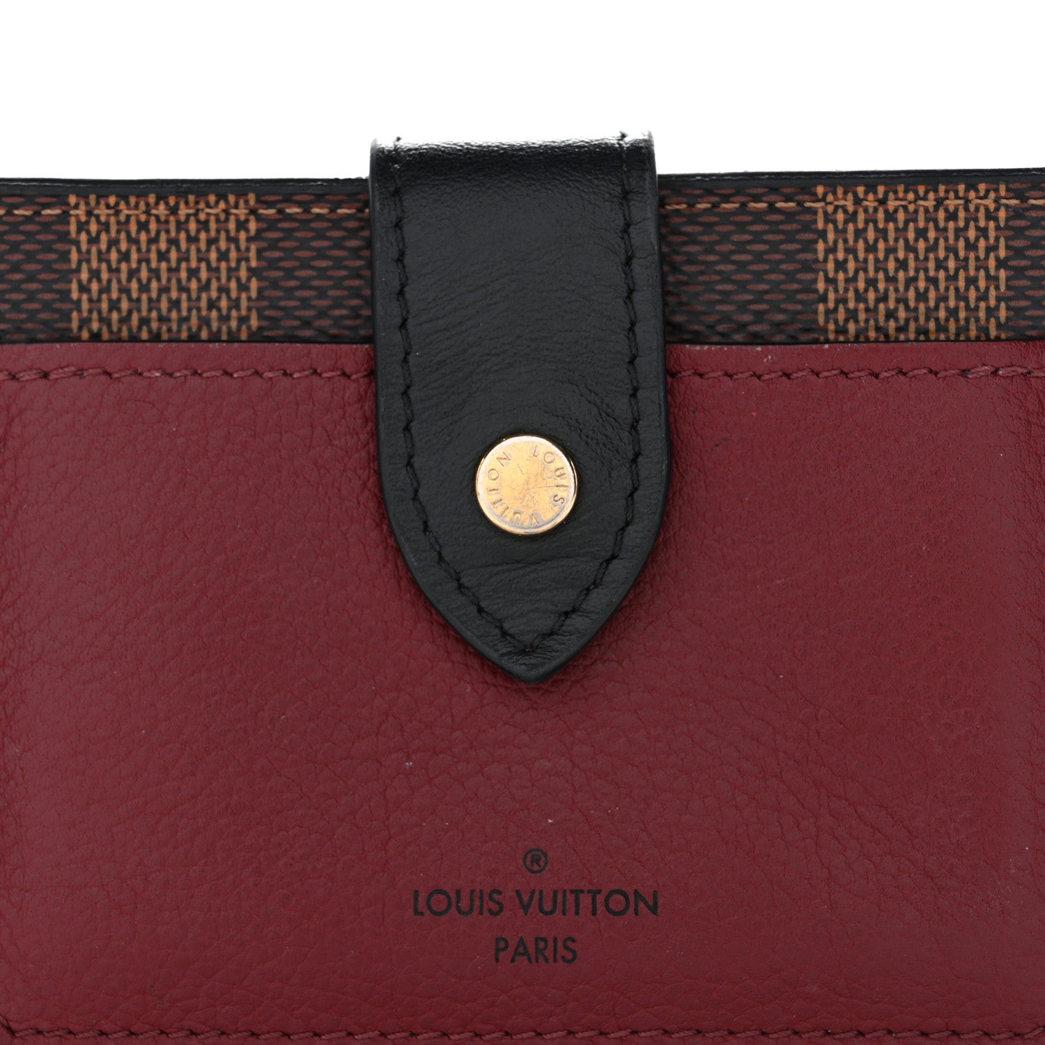 Louis Vuitton Damier Ebene Juliette Wallet Bordeaux Black 8 of 10