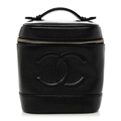 Chanel Caviar Vanity Cosmetic Case Black 1 of 10