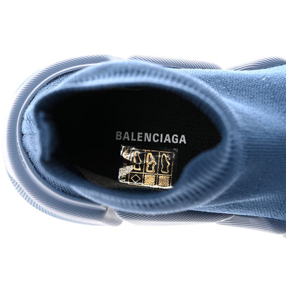 Balenciaga Technical 3D Recycled Knit Womens Speed 2.0 Sneakers 38 Monocolor Dark Navy 7 of 9