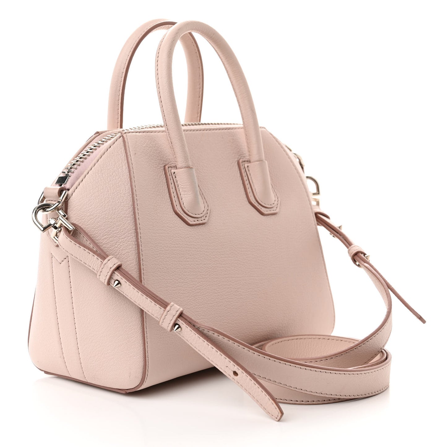 Sugar Goatskin Mini Antigona Pale Pink