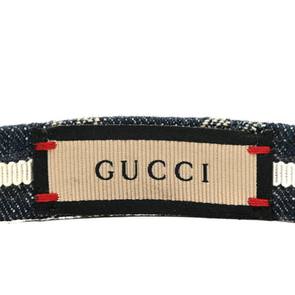 Gucci Denim Monogram Headband 4 of 5