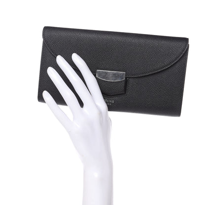 Celine Grained Calfskin Large Trotteur Multifunction Flap Wallet Black 2 of 8