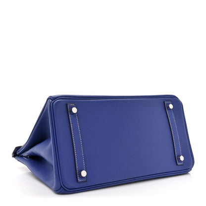 Hermes Epsom Candy Birkin 30 Bleu Electrique Mykonos 4 of 14