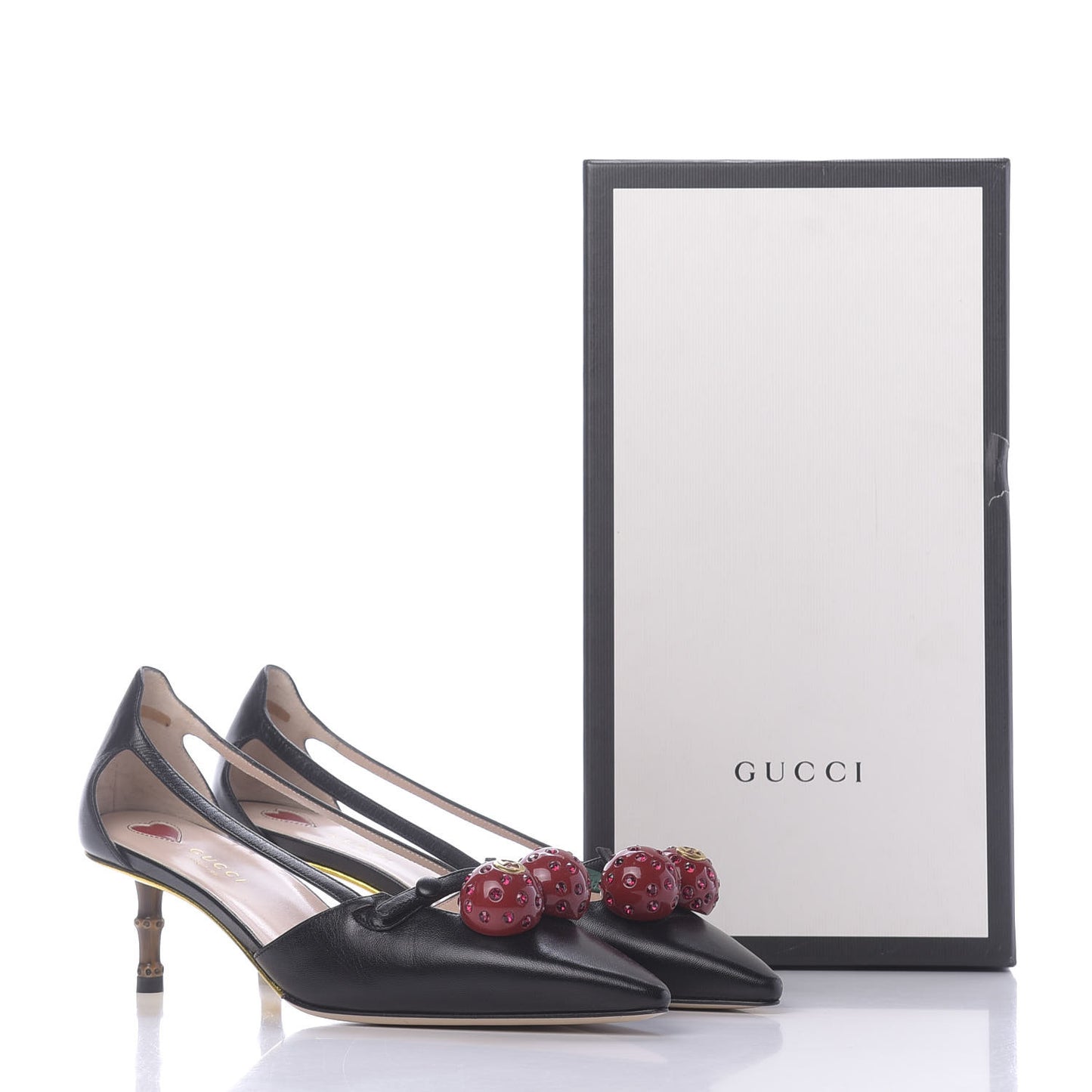Nappa Unia Cherry Pumps 38 Black
