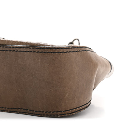 Fendi Calfskin B Bag Brown Grey 10 of 15