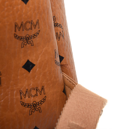 MCM Visetos Studded Medium Stark M Backpack Cognac 16 of 18