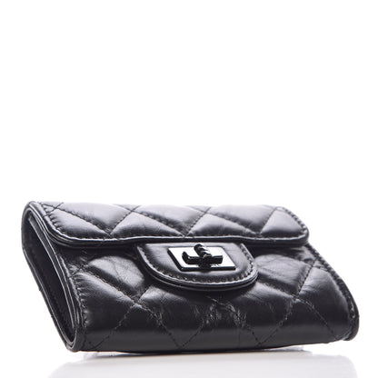 Chanel Aged Calfskin Quilted Reissue Flap Card Holder Wallet So Black 4 of 9