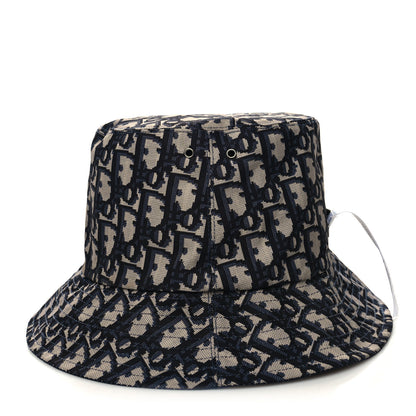 Christian Dior Oblique Reversible Teddy-D Brim Bucket Hat 57 Blue 7 of 12