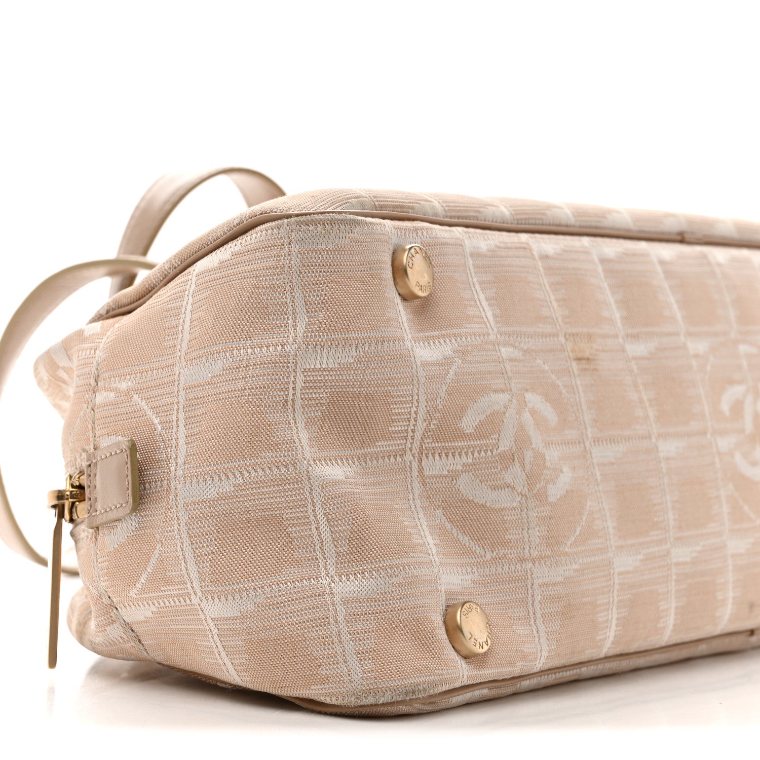 Chanel Nylon Travel Bowler Beige 10 of 17