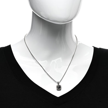 David Yurman Sterling Silver Diamond Black Onyx 7mm Petite Albion Necklace 2 of 4