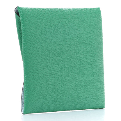 Hermes Chevre Mysore Bastia Verso Coin Purse Menthe Bleu Brume 3 of 8