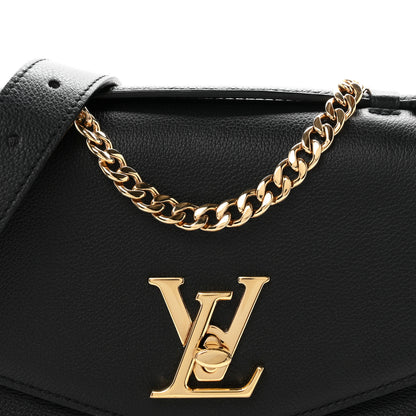 Louis Vuitton Grained Calfskin Lockme Oxford Black 7 of 10