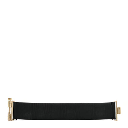 Chanel Crystal Lambskin Cha-Nel Logo Cuff S Black 3 of 11