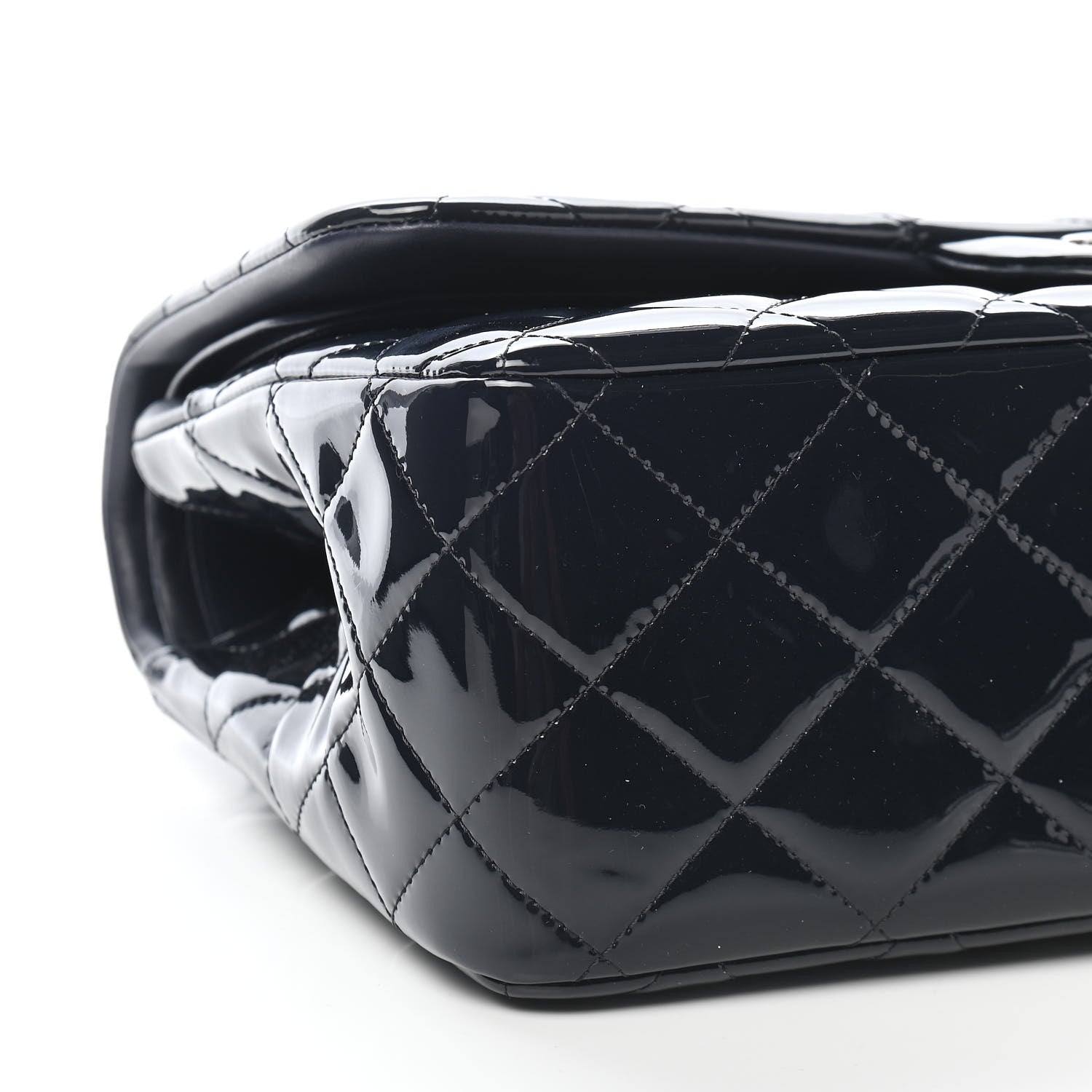 Chanel Patent Quilted Jumbo Double Flap Navy 8 of 9