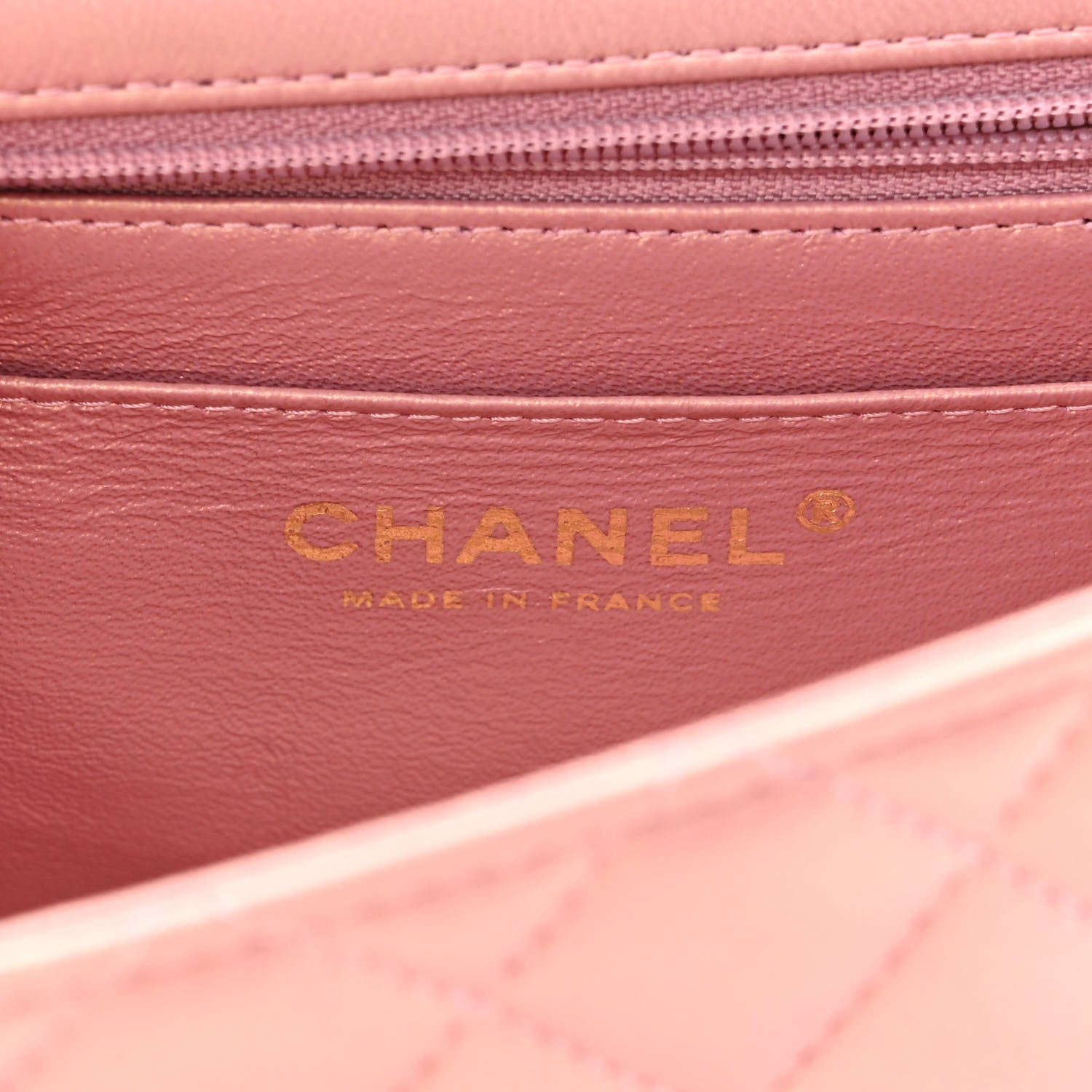 Chanel Iridescent Lambskin Quilted Mini Top Handle Rectangular Flap Pink 6 of 11