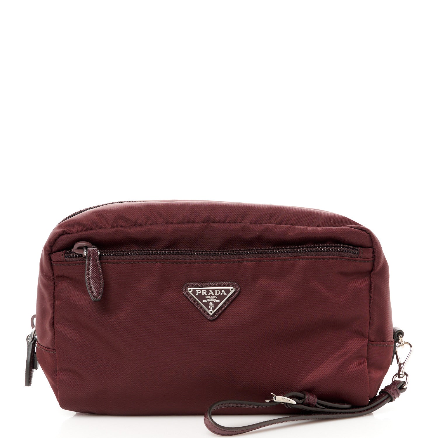 Prada Tessuto Nylon Clutch Wristlet Granato 1 of 11