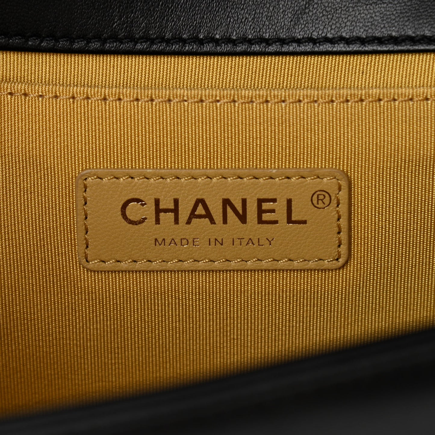 Lambskin Quilted Medium Boy Studded Handle Flap Black Gold