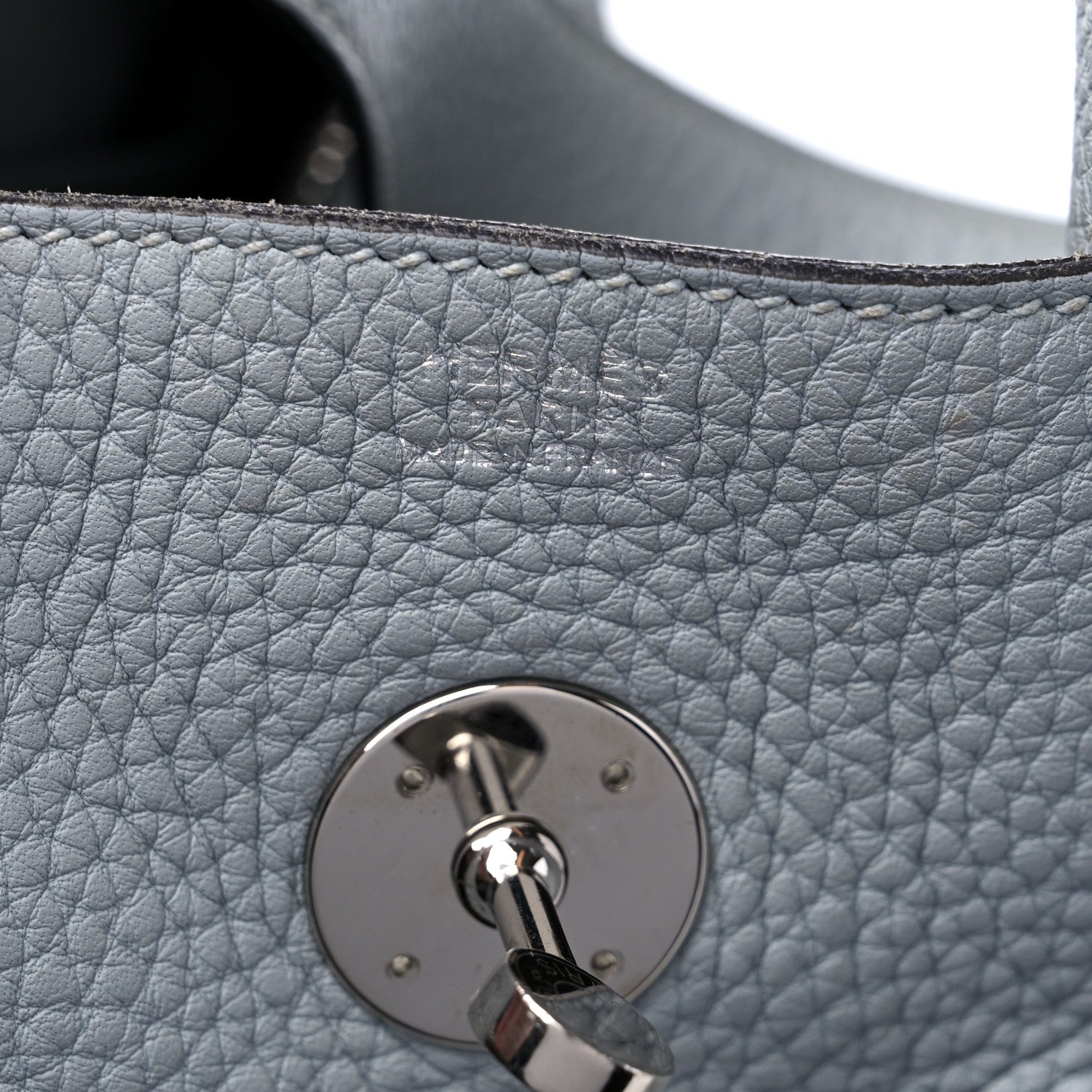 Hermes Taurillon Clemence Lindy 30 Bleu Glacier 5 of 12