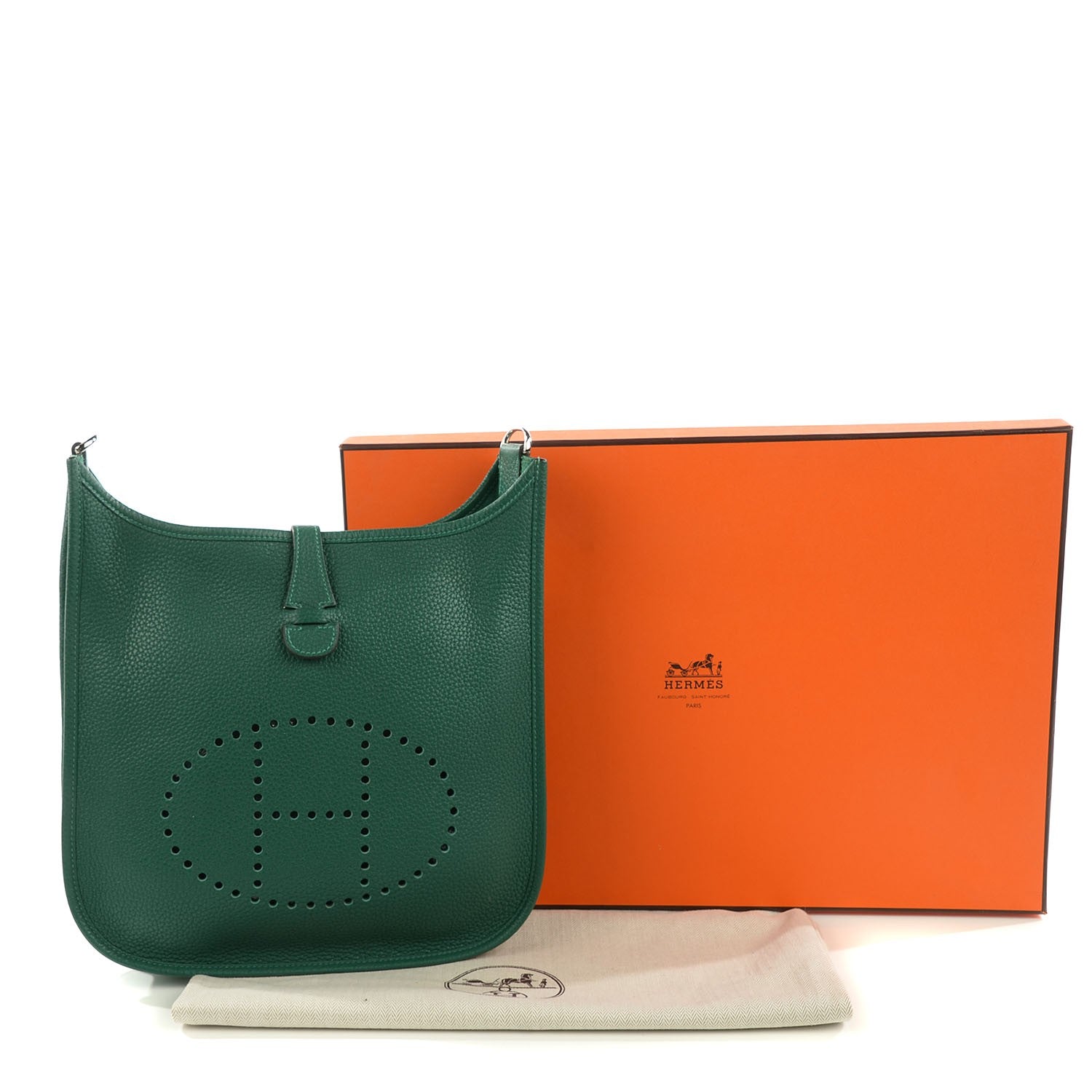 Hermes Taurillon Clemence Evelyne III PM Malachite 5 of 16