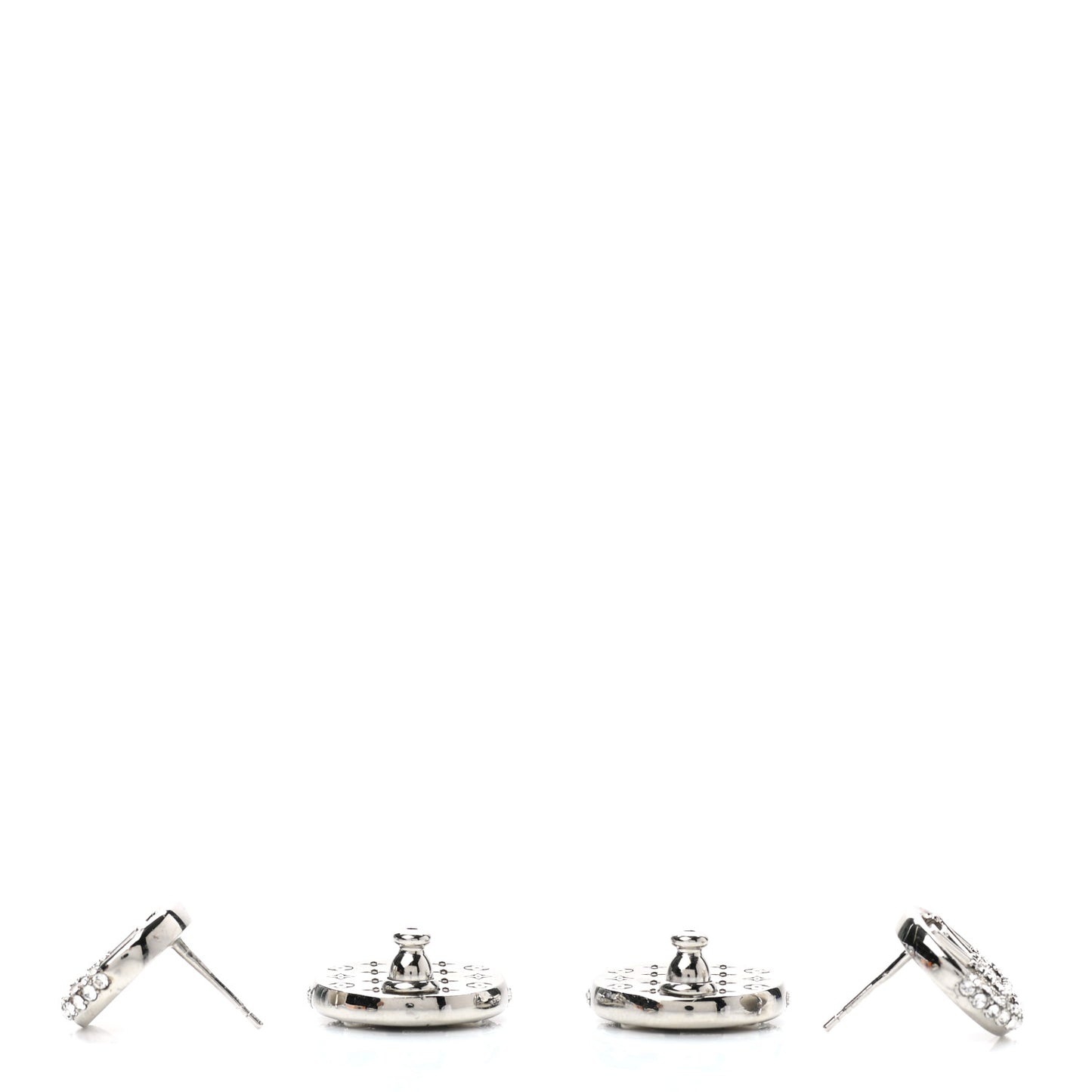 Crystal L To V Earrings Silver