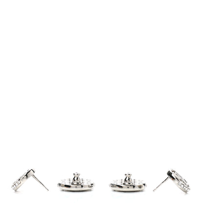 Louis Vuitton Crystal L To V Earrings Silver 3 of 4