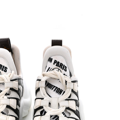 Louis Vuitton X FORNASETTI Calfskin Technical Nylon LV Archlight Sneaker 38.5 Black 9 of 15