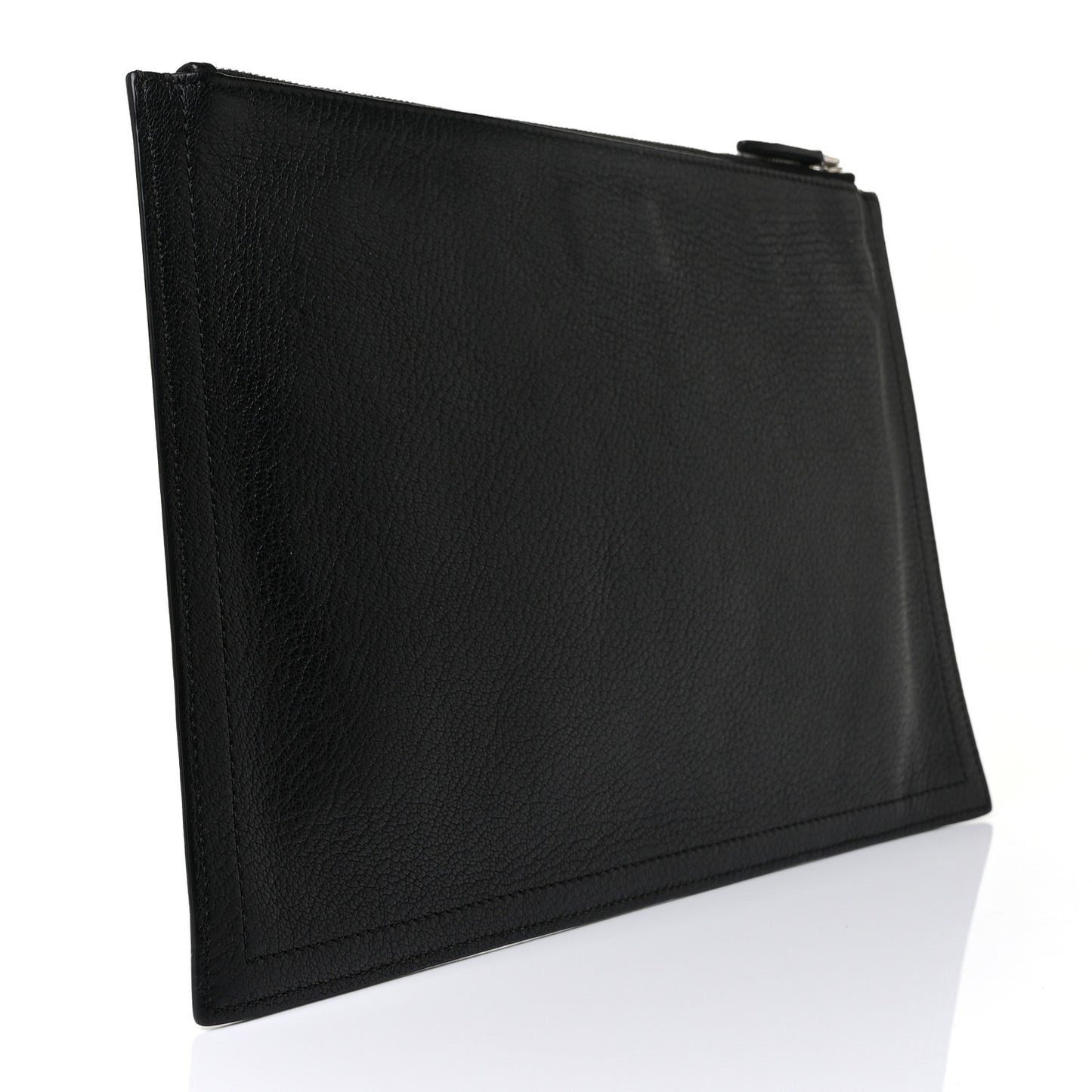 Sugar Goatskin Medium Antigona Pouch Black