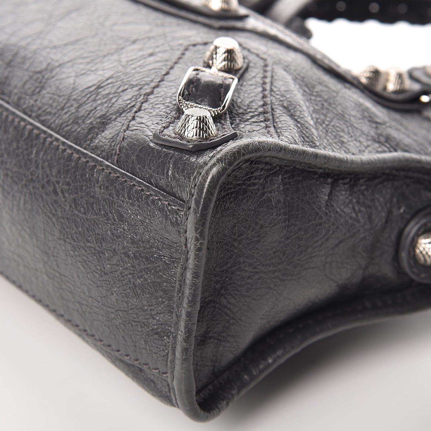 Agneau Giant 12 Silver Hardware Mini City Gris Fossile