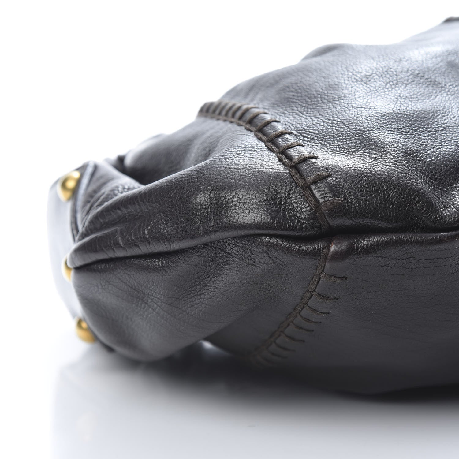 Saint Laurent Calfskin Vincennes Mombasa Hobo Black 10 of 12