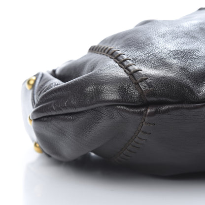 Saint Laurent Calfskin Vincennes Mombasa Hobo Black 10 of 12