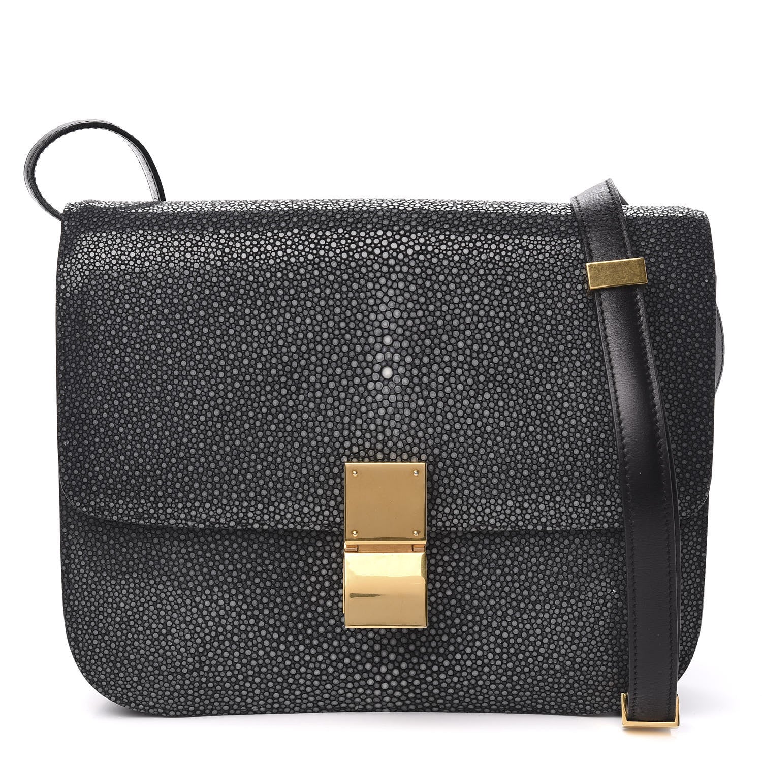 Celine Stingray Medium Classic Box Flap Bag Navy 1 of 10