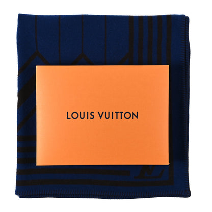 Louis Vuitton Wool Cashmere Karakoram Blanket Blue 5 of 5