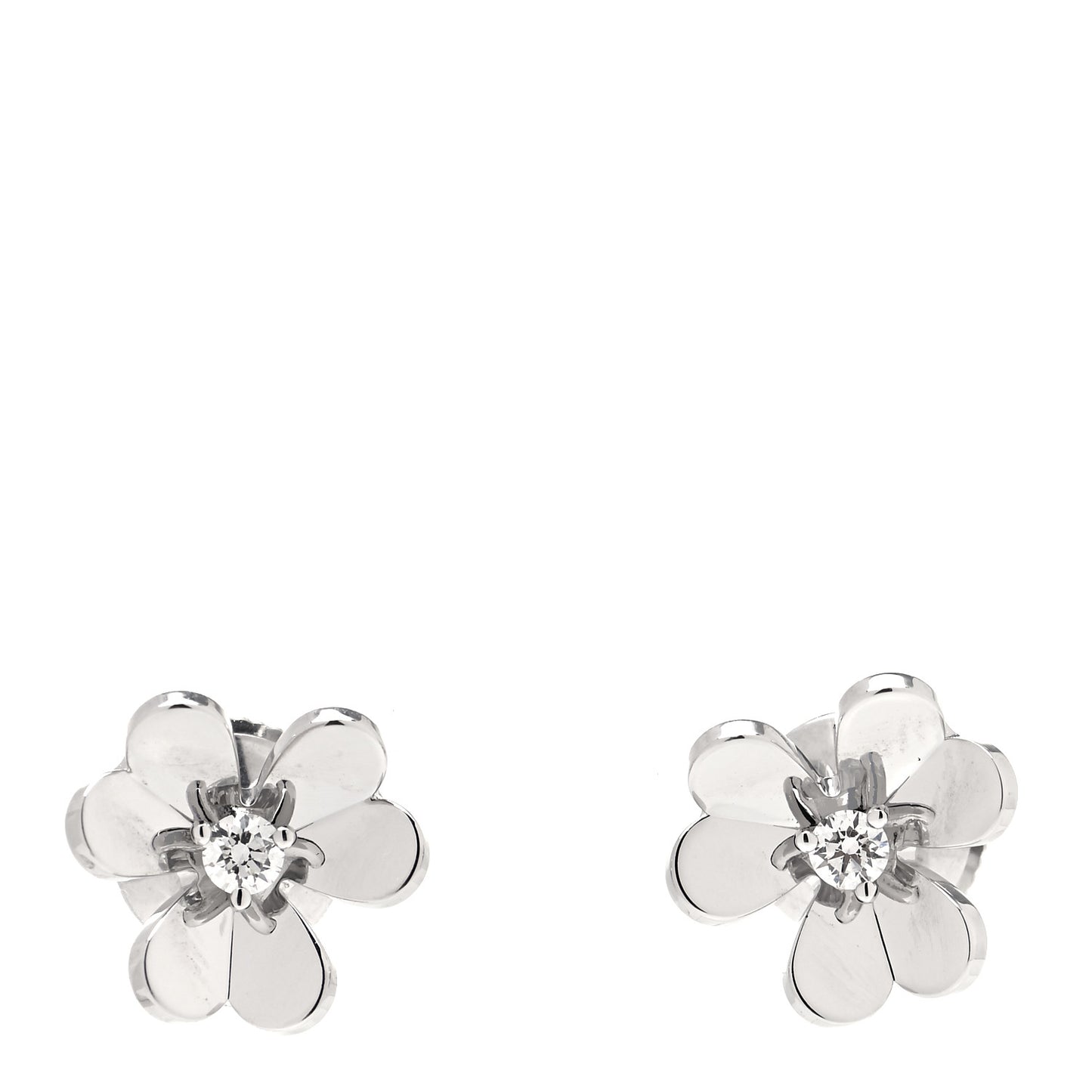 18K White Gold Diamond Mini Frivole Earrings