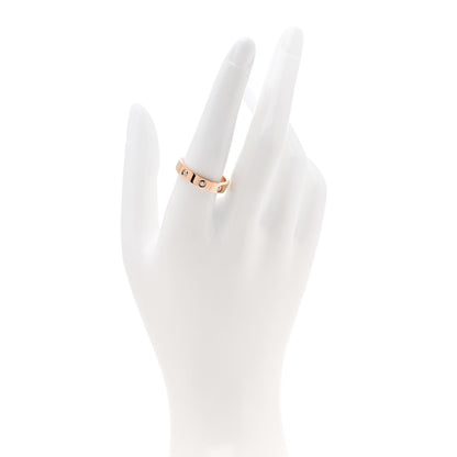 Cartier 18K Pink Gold 8 Diamond 4mm LOVE Wedding Band Ring 58 8.5 2 of 5