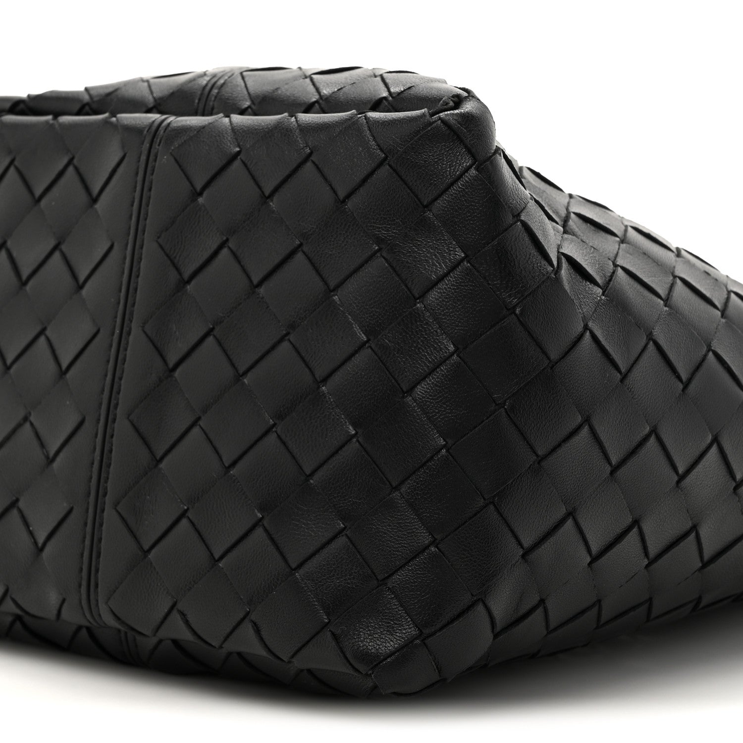 Bottega Veneta Nappa Intrecciato Small Flip Flap Tote Black
