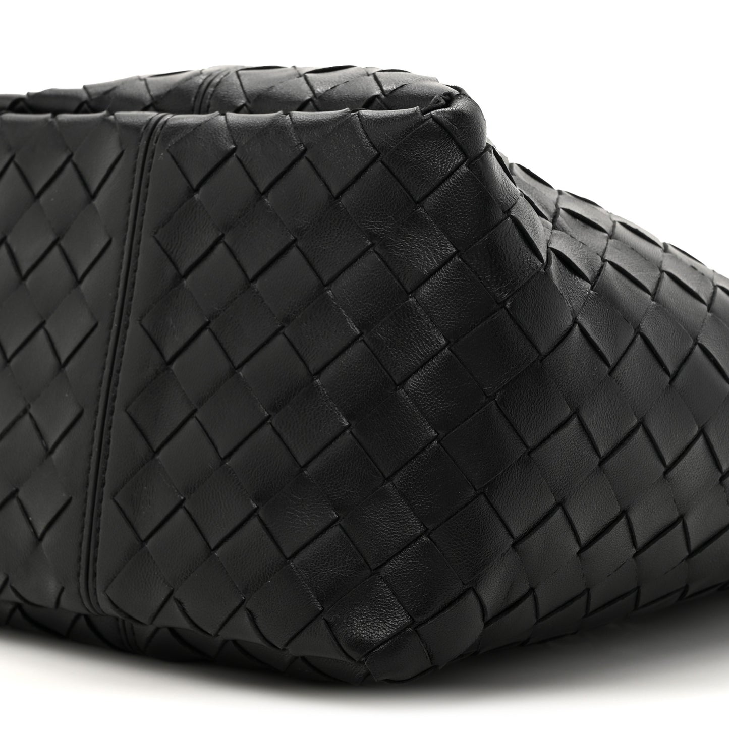 Nappa Intrecciato Small Flip Flap Tote Black