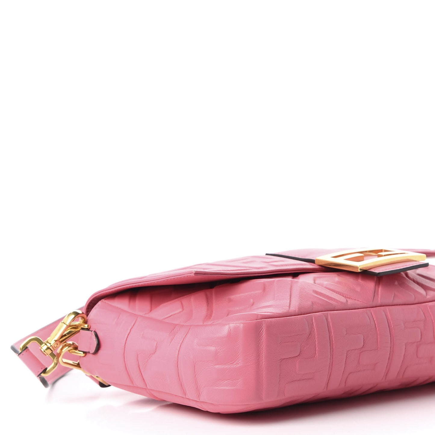 Nappa FF 1974 Embossed Large Baguette Rosa Fluo