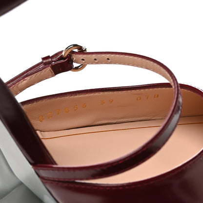 Gucci Regent Calfskin Wedge Mules 39 Rosso Ancora 8 of 9