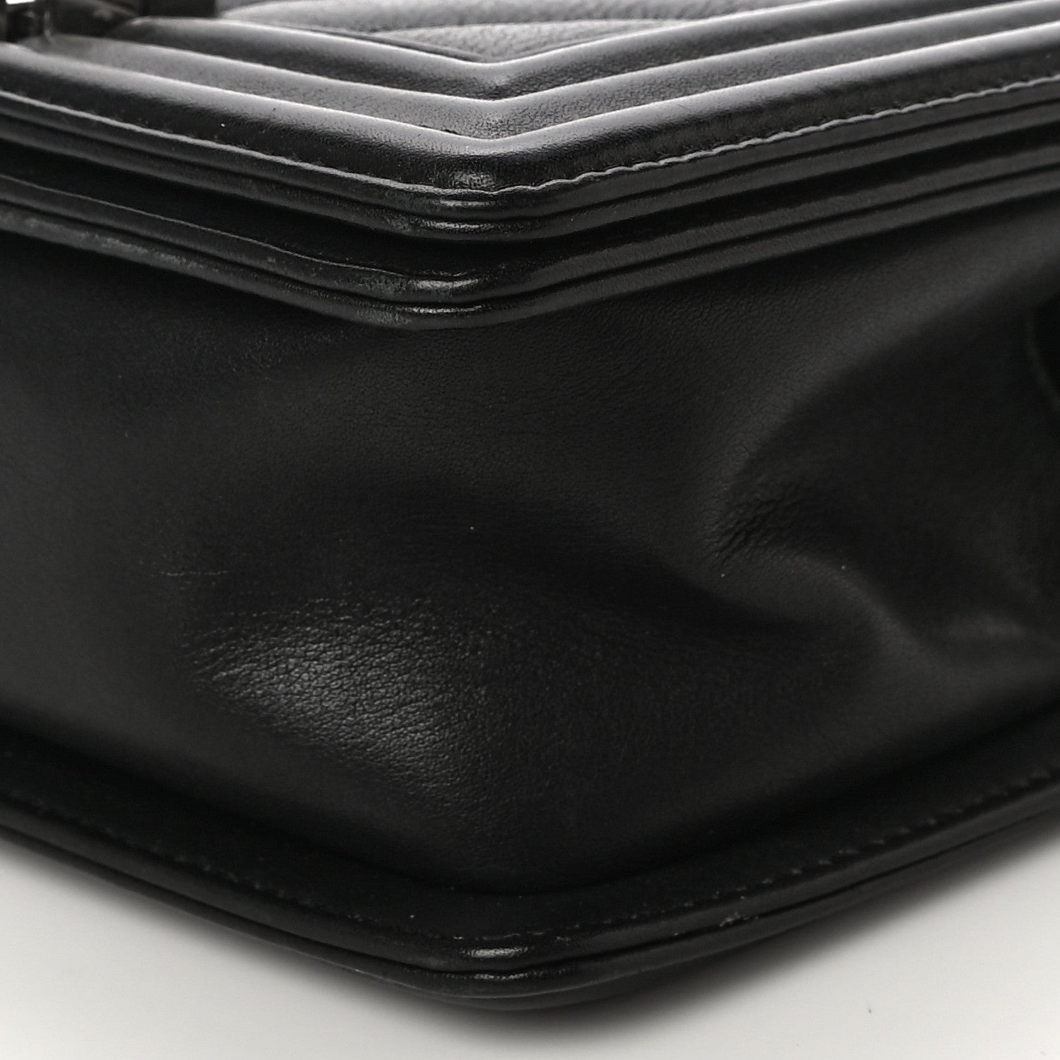 Chanel Calfskin Chevron Quilted Small Boy Flap Black 10 of 14