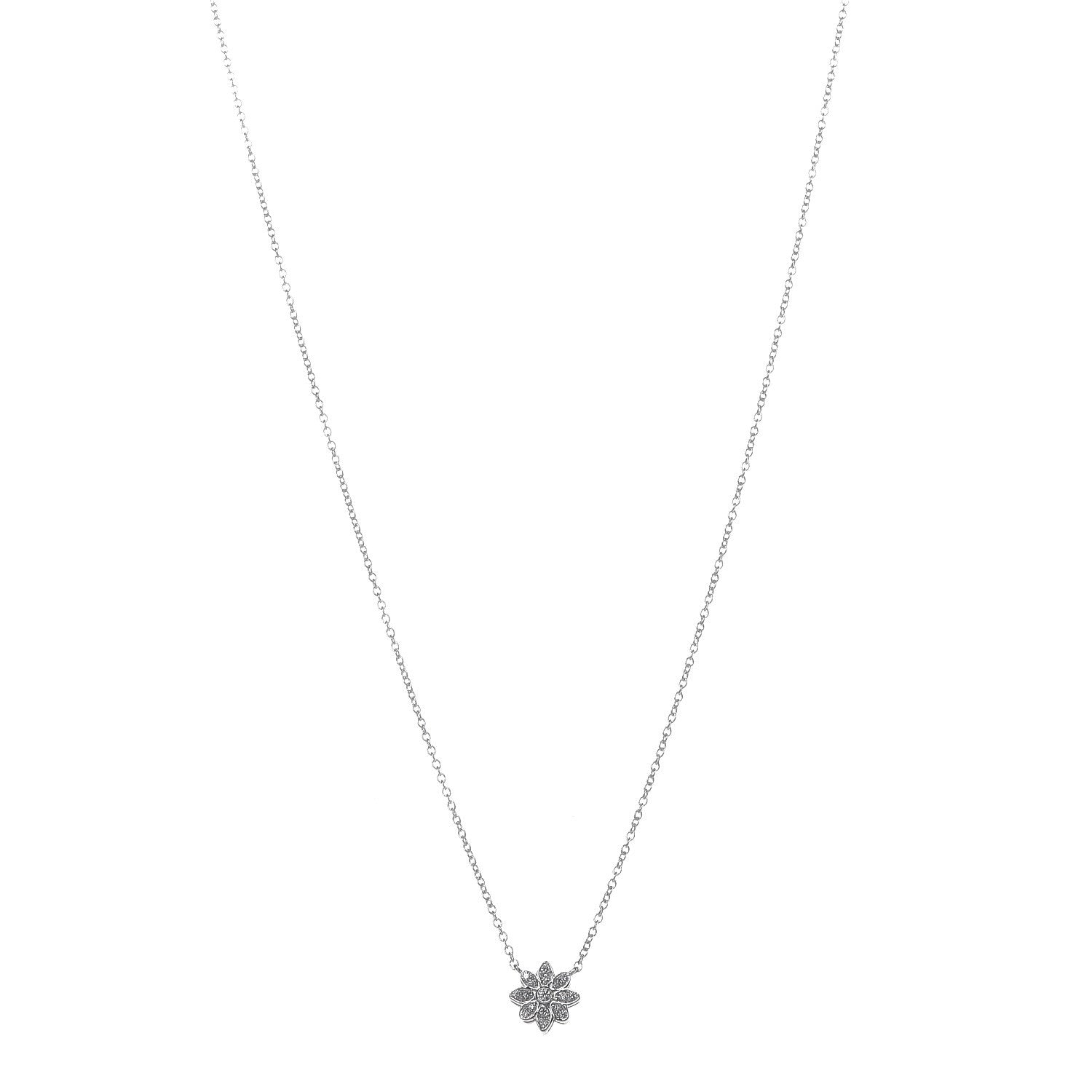 Tiffany Platinum Diamond Enchant Flower Pendant Necklace 1 of 7
