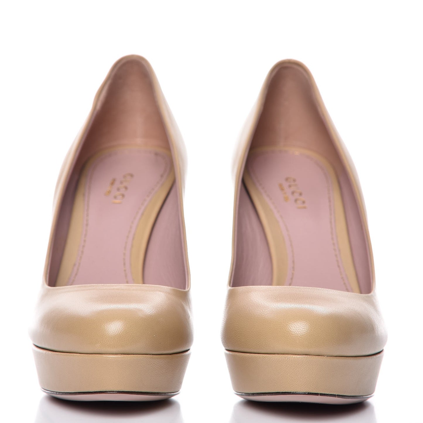 Nappa Betty Platform High Heel Pumps 36 Cream