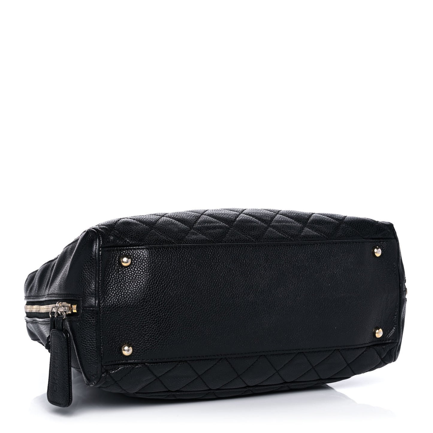 Caviar Quilted Bowler Black