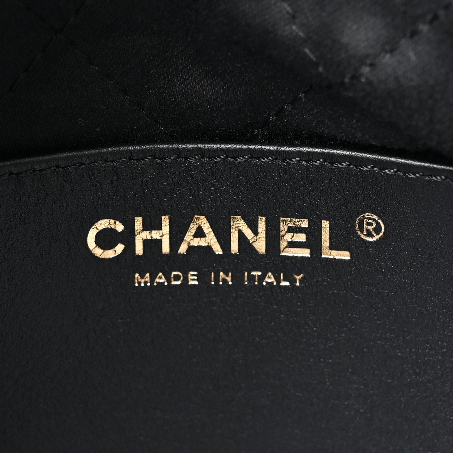 Shiny Calfskin Quilted Mini Chanel 22 Black