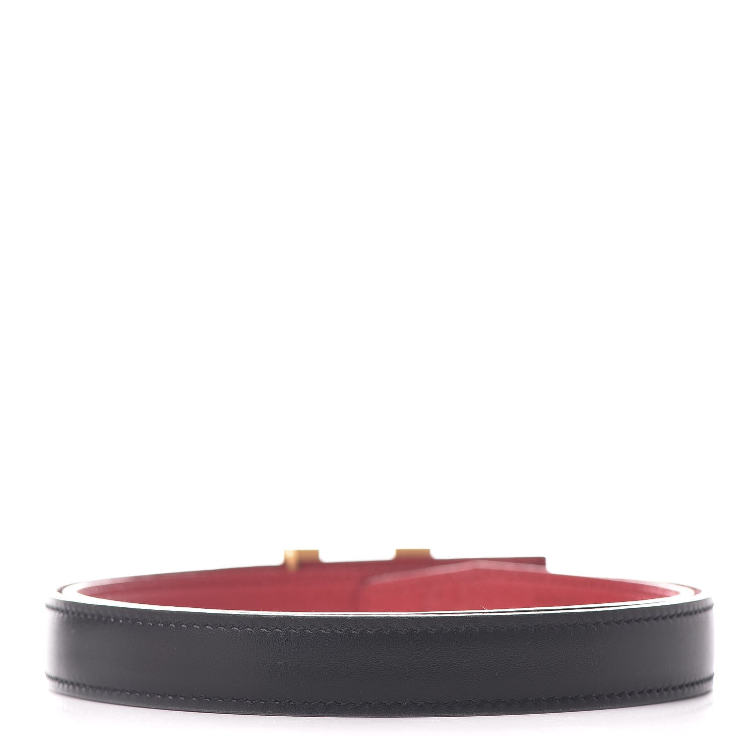 Hermes Box Courchevel 18mm H Belt 70 Rouge Vif Black 3 of 8